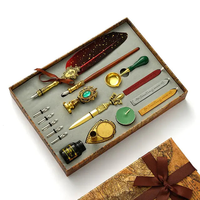 Antique Feather Pen Kit