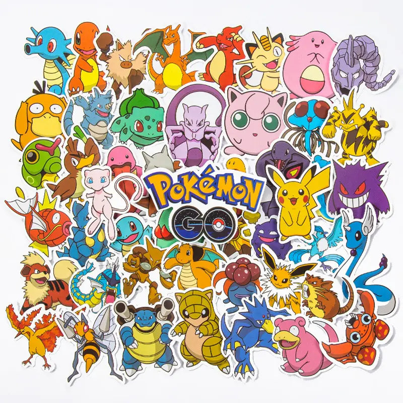 50/100Pcs Pokemon Waterproof Stickers