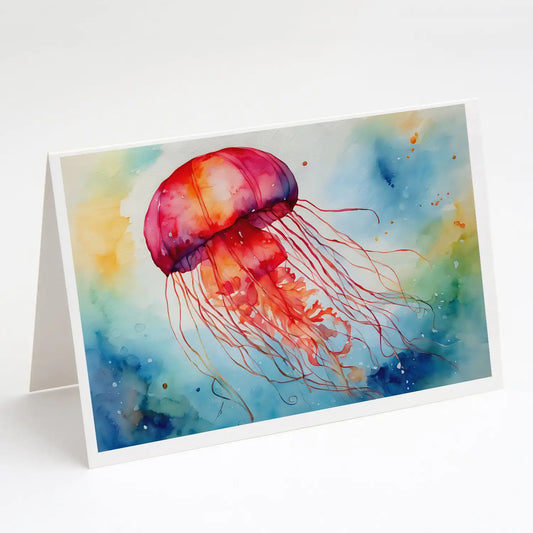 Jellyfish Greeting Cards Pack of 8