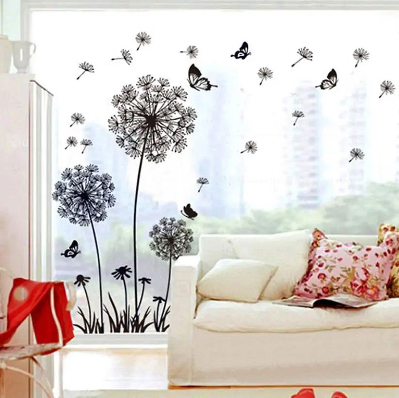 Butterfly Flying In Dandelion Stickers