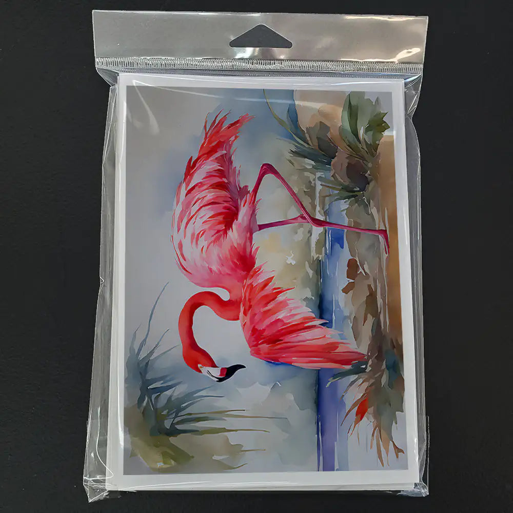 Flamingo Greeting Cards Pack of 8