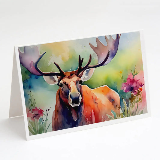 Moose Greeting Cards Pack of 8