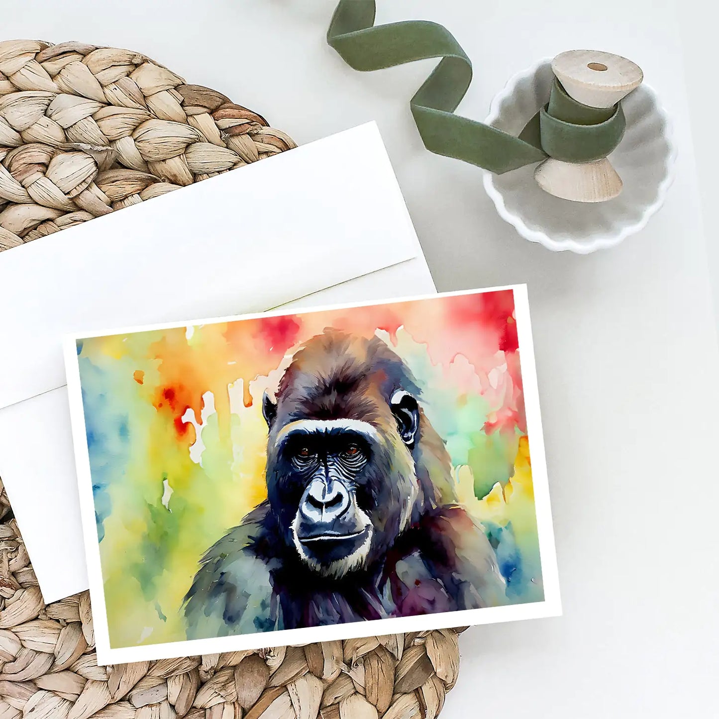 Gorilla Greeting Cards Pack of 8