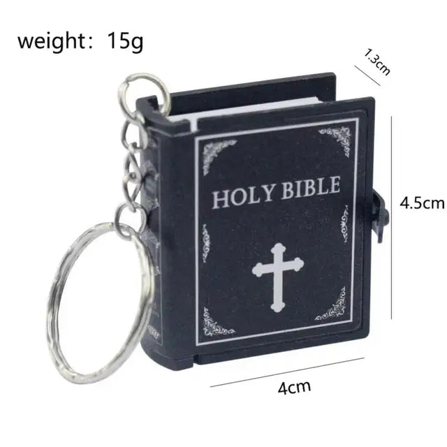 Mini Bible Keychain Book Pendant