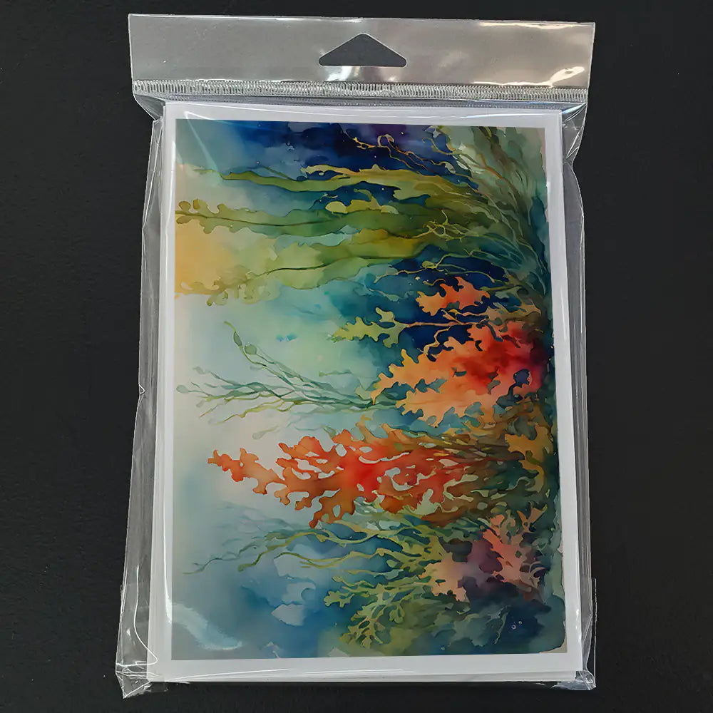 Seaweed Greeting Cards Pack of 8