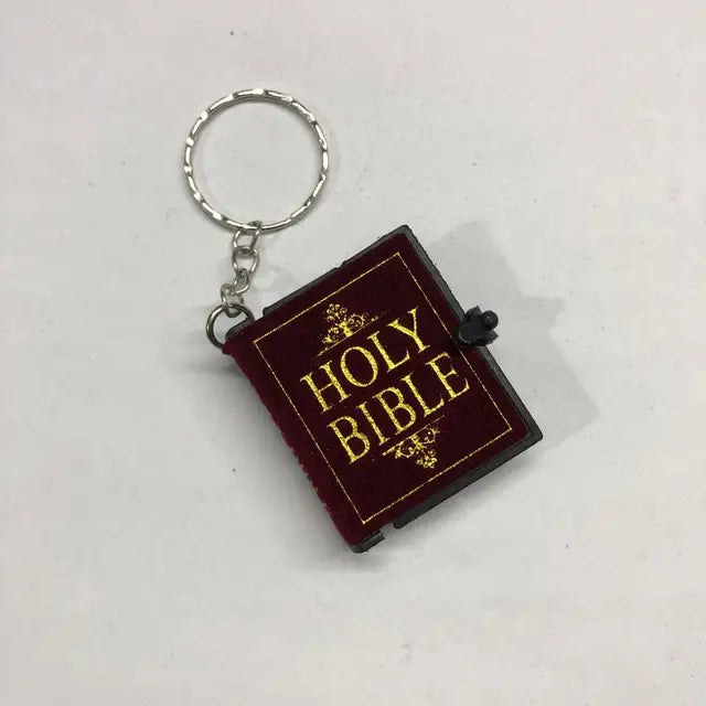 Mini Bible Keychain Book Pendant