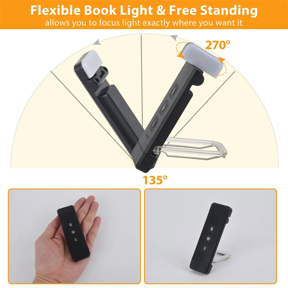 Clip-on Bookmark Book Light With Timer