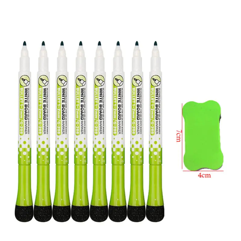 8 Colors Magnetic Fine Tip Dry Erase Markers