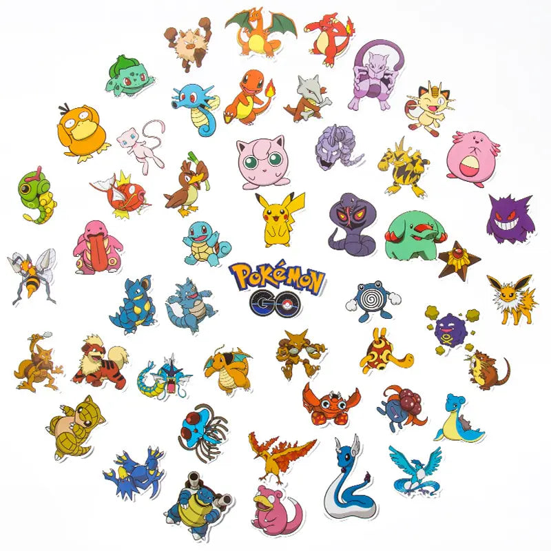 50/100Pcs Pokemon Waterproof Stickers