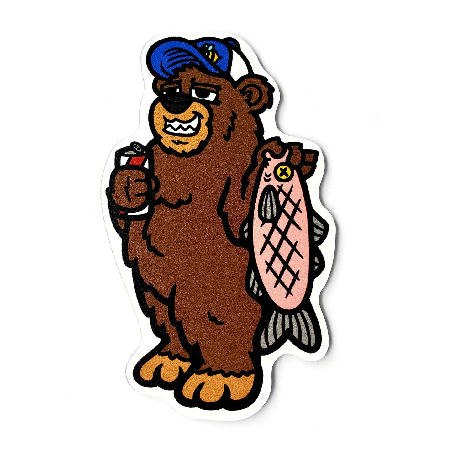 Gone Fishing Bear Sticker