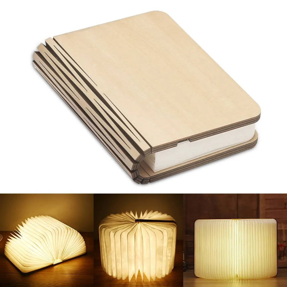 Wooden Book Lamp and Accordion