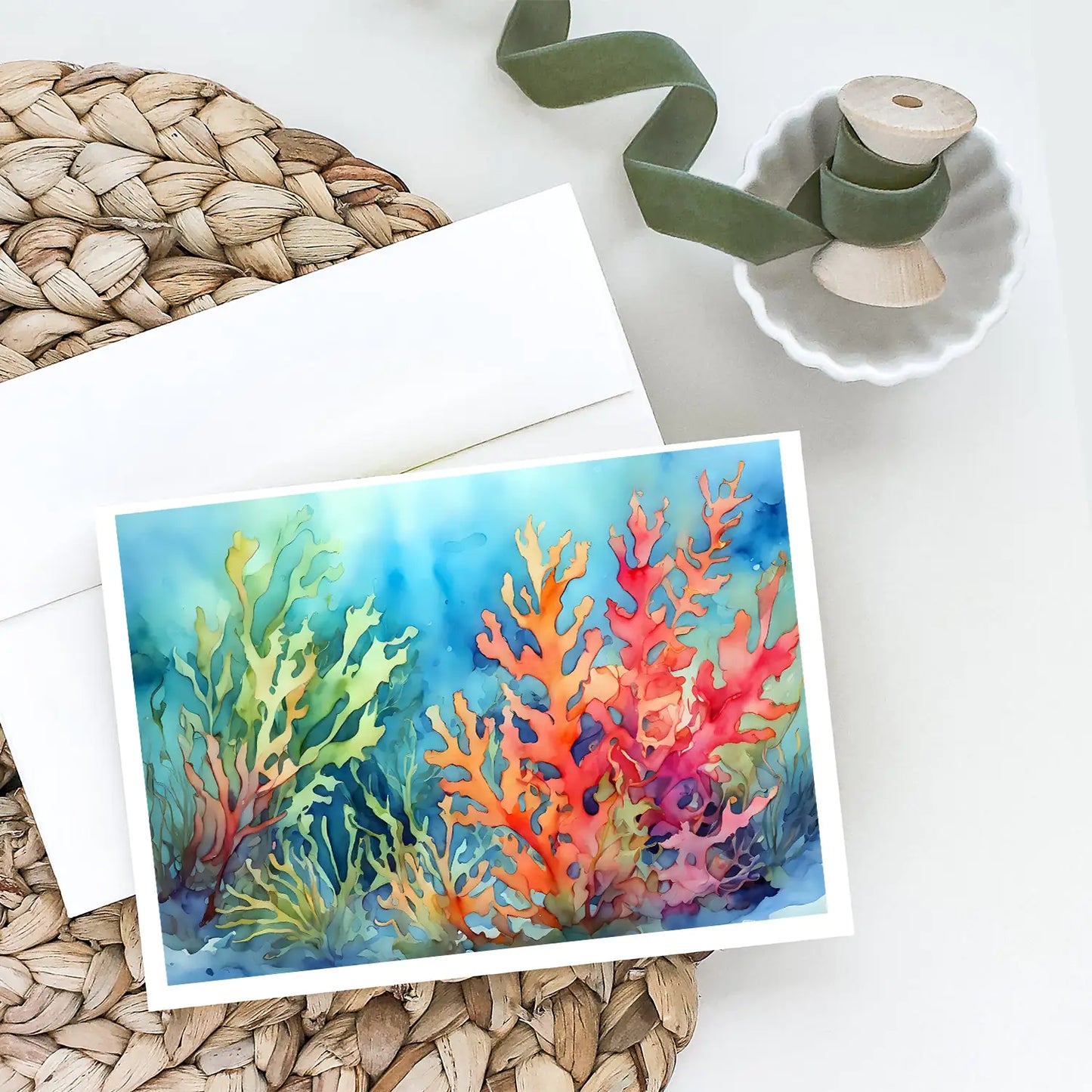 Seaweed Greeting Cards Pack of 8