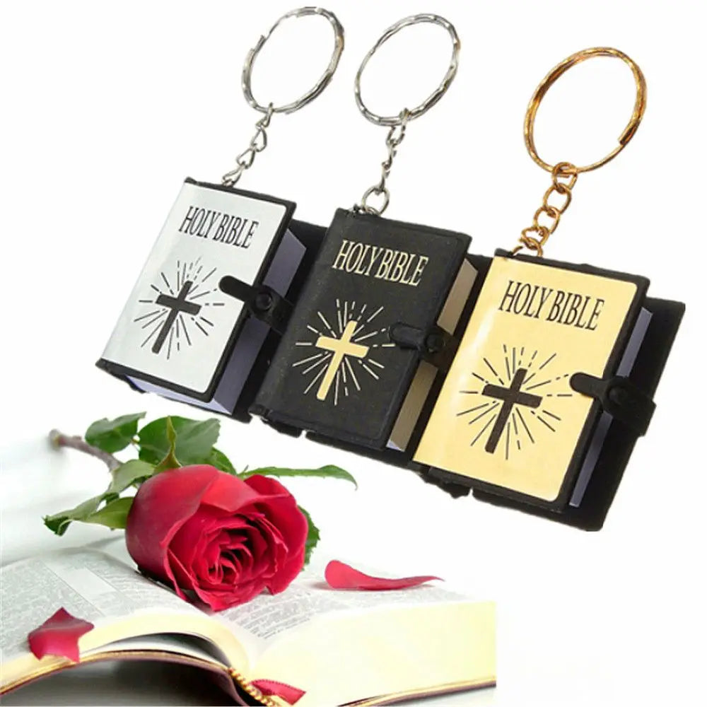 Mini Bible Keychain Book Pendant